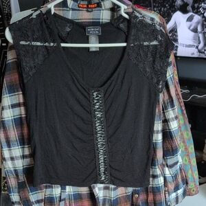 Midnight Hour Black Lace Women's Top